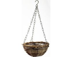Hanging Basket Riet Grey D30cm