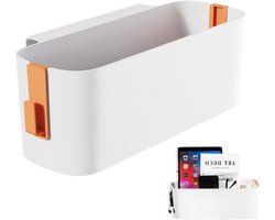 Hanging Bed Organiser met 2 Verwijderbare Haken, Robuuste Opbergmand voor Slaapkamer, Studenten en Kantoorgebruik, Oranje Kleur