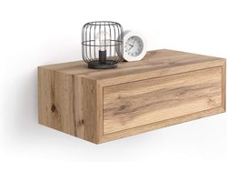 Hanging Bedside Table Rustic Oak Design