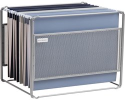 Hanging File Folder Organizer, Desktop Organizer voor Kantoor, 13"L x 9.75"W x 10.25"H, Zilver