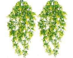 Hanging Planten - Kunstplanten - Weerbestendig - Balkon Decoratie - Set van 2