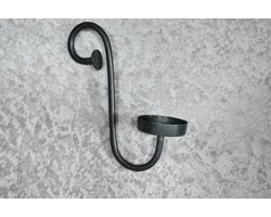 Hangkandelaar massief metaal voor in windlicht maat M - voor groot Waxinelicht - Glashaak metaal - S Haak - Waxinelicht houder groot metaal