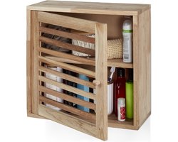 hangkast badkamer - 2 vakken - met deur - wandkast keuken - 42 x 42 x 18 cm