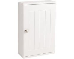 Hangkast badkamer - 50x30x14 cm - 2 vakken - wit