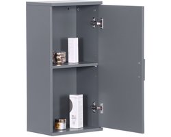 Hangkast badkamer - 62x30x21 cm - ondiep - grijs