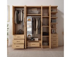 Hangkast-organizer Opvouwbare hangplank Hangende opbergkast met 6 vakken voor textiel Hangende stoffen kast voor truien Kleding Grijs 20 cm