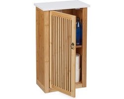 Hangkast voor Badkamer - Bamboe en MDF - 1 stuk - 60x34,5x21 cm