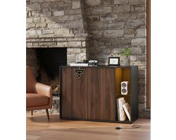 Hangkastje met 2 schuifladen 42x30x29 cm – Modern wandkastje voor woon- en slaapkamer – Grijs, Zwart, Wit of Sonoma eiken – Compact opbergmeubel Pauwhome