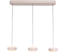 Hanglamp | 17,5 cm | Pullegia | 3 lichts | beige creme | metaal | moderne sfeerverlichting