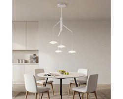 Hanglamp 24W - Hanglamp LED - Moderne Plafondlamp en Eettafel Hanglamp voor Woonkamer Eetkamer Slaapkamer-Energieklasse C - Wit