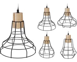 Hanglamp 25cm Zwart E27