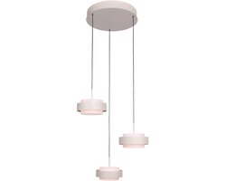 Hanglamp | 33 cm | Pullegia | 3 lichts | beige | metaal | modern