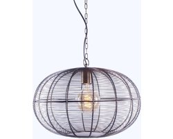 Hanglamp | 40 cm | draadlampen | E27 | brons bruin | metaal | decoratieve landelijke romantische trendy sfeer verlichting