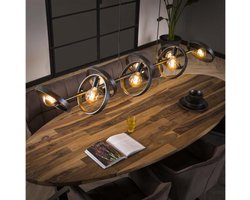 Hanglamp 8 Lampen - Hover - Charcoal - Metaal - Woonkamer - Keuken - Modern en Elegant - Exclusief Lichtbron - E27 Fitting - Voedingstype Netstroom
