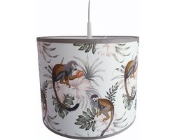 Hanglamp aapjes wit-lampen-aapjes-pendel-sfeer-kinderkameraccessoires-kinderkamerverlichting-decoratie-hanglamp