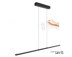 Hanglamp Bande Zwart incl. Easy-lift 2200 - 4000K L 150cm