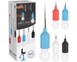 hanglamp batterij - treklamp op batterijen - tuin - feestartikelen - per 4 stuks