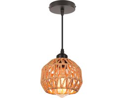 Hanglamp Boho Geweven Kroonluchter E27 Plafondlamp voor Slaapkamer Woonkamer Keuken