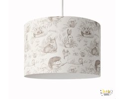 Hanglamp Bosdieren getekend-kinderkamer-lampen-bosdieren-kinderkameraccessoires-verlichting-lamp