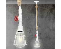 Hanglamp Brandweerslang | WIt | 115 cm