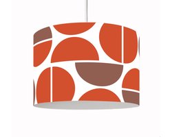 Hanglamp Circle orange Retro vintage verlichting diameter 30cm met pendel voor slaapkamer kinderkamer