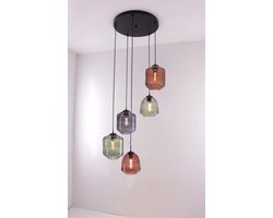 Hanglamp Colour videlamp - 5xE27 - lengte max 380cm