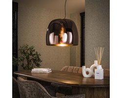 Hanglamp Dain 1-lichts XL koperkleurig glas
