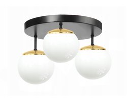 Hanglamp DORA II Goud Zwart 3x E27 - Stijlvolle Verlichting voor Woonkamer