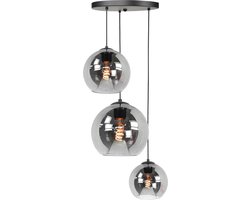 Hanglamp Fantasy Globe Smoke Glas 3Lichts 160cm