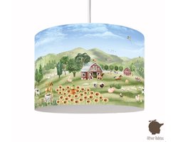 Hanglamp Farm Joy Oliver Robins-lamp-kinderkamer-boerderij-dieren-incl pendel-verlichting-E27