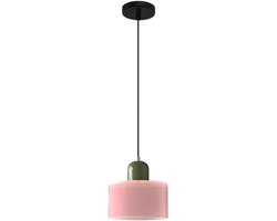 Hanglamp Glas Eetkamer Plafondlamp Modern Kroonluchter voor Woonkamer Kinderkamer Slaapkamer Roze