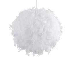 Hanglamp-Goose No.2-Witte Veren-Woonkamer-Kantoor-Hal-Kinderkamer-Ø42cm.