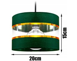 Hanglamp Groen Fluweel - Stijlvolle Plafondlamp met Stoffen Kap