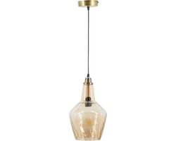 Hanglamp - Hanglamp Eetkamer - Hanglampen Woonkamer - Hanglamp Slaapkamer - Vintage - Glas - Goud -