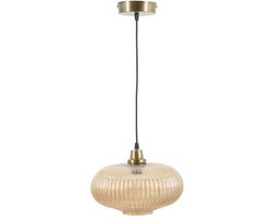 Hanglamp - Hanglamp Eetkamer - Hanglampen Woonkamer - Hanglamp Slaapkamer - Vintage - Glas - Goud