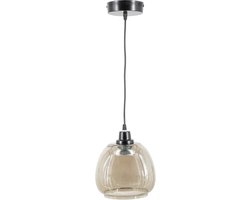 Hanglamp - Hanglamp Eetkamer - Hanglampen Woonkamer - Hanglamp Slaapkamer - Vintage - Glas - Zwart
