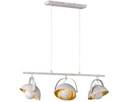 Hanglamp hanglamp woonkamerverlichting, 3 vlammen, metaal, steengrijs, 3x E14 fitting, HxBxD: 150x94.8x20.8 cm, Wofi, 7019.03.50.8000
