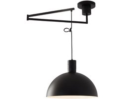 Hanglamp Industrieel - Kroonluchter Zwenkarm - Verstelbare Verlichting - Met Zwenkarm - 35x35x25 cm - Donker