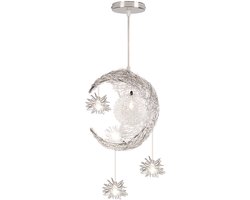 Hanglamp Kinderkamer Maan 25cm Plafondlamp Decoratieve Kroonluchter Koud Wit Licht