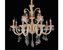 Hanglamp - Kroonluchter - 6 Lichts - Beige - E14 Fitting