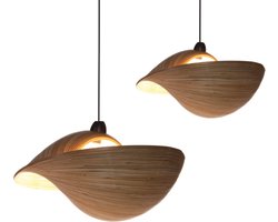 Hanglamp lamp woonkamer slaapkamer Design Bamboe Schelp 40 cm