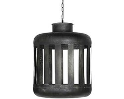 Hanglamp  - landelijke lamp  - 31 cm rond - metaal - trendy  -  H44cm