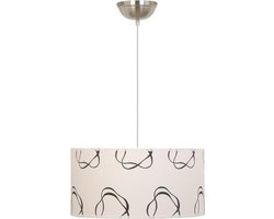 Hanglamp LED Stavanger Wit+Zwart E27-60W