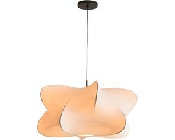 Hanglamp – met Speciaal Gevormde Zijde Lichten – Voor Woonkamer, Eetkamer & Bureau - Wit - 40cm