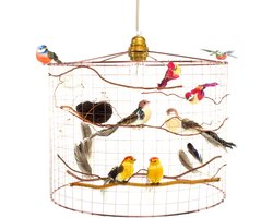 Hanglamp met vogeltjes- Landelijk-Eettafel-Woonkamer-Slaapkamer-Hal-Kantoor-Ø50cm.