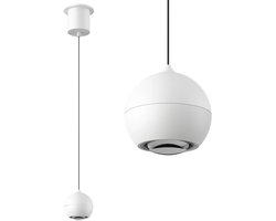 Hanglamp Miami Wit Ø 10cm Incl. Easy-lift Katrol Systeem
