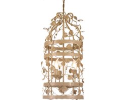 Hanglamp Michelangelo Cage - beige / goud - 3x 60w E14