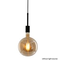 Hanglamp Minimalics 2701ZW Zwart - Verstelbaar in hoogte (42-170 cm) - Kunststof, Metaal - Mexlite