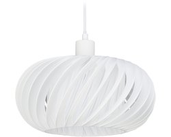 hanglamp modern - E27 - woonkamer - slaapkamer - kunststof - staal - Ø 31 cm - wit