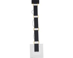 Hanglamp Modern Zwart Met Kristal en Leer - Scaldare Isola